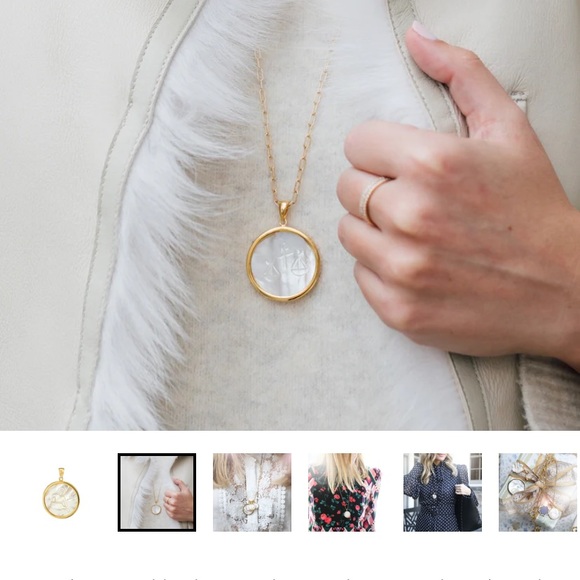 ASHA by Ashley McCormick Libra Zodiac Pearl Pendant 30 Inch Necklace - Picture 2 of 10